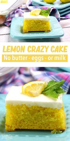 lemon crazy cake no butter, eggs or milk