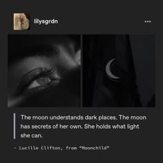 an image of a woman's eyes and the caption for lilygran