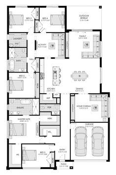 the floor plan for a two bedroom apartment with an attached garage and living room area