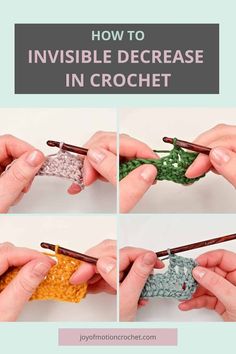 crochet instructions for how to invisiblely increase the yarn in crochet