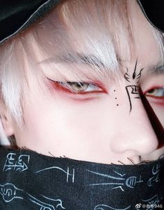 Anime Makeup Ideas, Red Eye Makeup, Eyeshadow Colors, Korean Eye Makeup, 얼굴 그리기