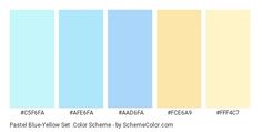 the color chart for pastel blue and yellow