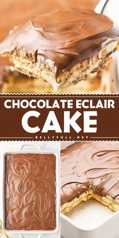 Treat yourself to Chocolate Eclair Cake, the ideal Valentine’s Day dessert recipe! This no bake cake idea is easy to make with 5 simple ingredients: instant vanilla pudding, whole milk, Cool Whip, graham crackers, and chocolate frosting. Quick and easy to enjoy. Try it today! Chocolate Eclair Cake, 3 Ingredient Cookies, Eclair Cake, Homemade Bread Recipes Easy, Chocolate Eclair, Boston Cream Pie, Bake Cake, Easy Bread Recipes, Strawberry Desserts