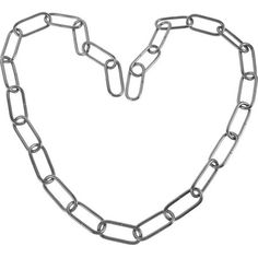 a heart shaped chain on a white background