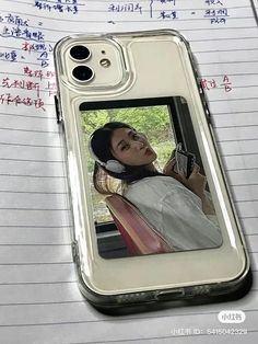 a cell phone case with an image of a woman on it