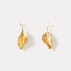 Embrace the seasonal melody with our Autumn Leaves Earrings, these earrings capture the essence of fall, where leaves transform into a vibrant tapestry of warm hues. Adorning yourself with these earrings is akin to carrying a harmonious tune of nature's beauty, a visual ode to the fleeting yet enchanting moments of autumn. DETAILS Plating:  18k Gold  Materials:  18k Gold on 925 Silver Size: 1.42"* 0.51 "(3.6cm* 1.3 cm) Weight:  4.0g/pr Autumn Details, Leaf Earrings Gold, Everyday Wear Jewelry, Leaves Earrings, Fruit Jewelry, Nature Earrings, Gold Leaf Earrings, Nature Necklace, Jewelry Lockets