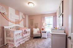 Striped Accent Walls, Fischer Homes, Striped Nursery, Box Room, Kids Room Interior Design