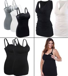 Cheap Nursing Tops, Stretch Nursing Friendly Tank Top, Postpartum Outfits Summer, Bra Top Outfit, Post Pregnancy Clothes, Everyday Stretch Nursing-friendly Top, Stretch Camisole Nursing Bra With Built-in Bra, Nursing Friendly Outfits