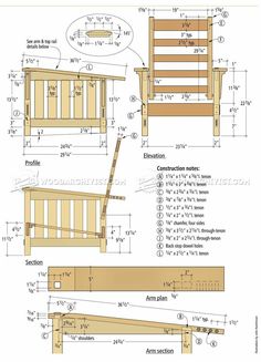 the plans for a bench and table are shown in this image, with measurements on it