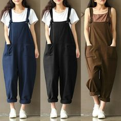 Pola Jumpsuit, Loose Linen Pants, Jumpsuit Casual, Solid Jumpsuit, Loose Jumpsuit, Cotton Jumpsuit, Jumpsuit Pattern, Casual Jumpsuit