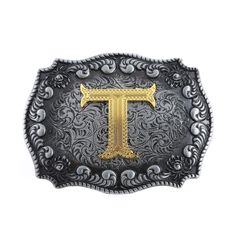 PRICES MAY VARY. Fitted size: This vintage alphabet western cowboy belt buckle measures approximately 2.36 " by 3.28" which can fit standard 1.5" belts and weight about 74.11g. It's a small belt buckle in case you are not sure about how big it is. Material: High quality alloy. This perfect well polished Texas cowboy belt buckle is strong and sturdy, ain't easy to break and will never faded easily. Fancy detail design: Our upgrade retro belt buckle tells you what is special. The salient golden al Small Alphabet Letters, Belt Buckles Men's, Z Initial, Small Alphabets, Custom Belt Buckles, Cowboy Belt Buckles, Texas Cowboy, Vintage Alphabet, Small Belt