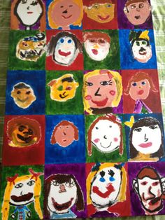 an art project made with children's faces