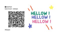 a qr - code with the words hello fellow written on it and an image of a