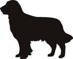 a black and white silhouette of a dog