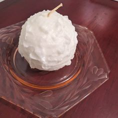 a cake sitting on top of a glass plate