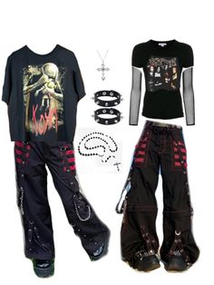 Emo Goth Clothes, Punk Metal Outfits, Rock Metal Outfits, Mall Goth Outfits Men, Nu Metal Fashion Men, Masculine Scene Outfits, Punk Y2k Outfits, Punk Emo Outfits, Mall Goth Men