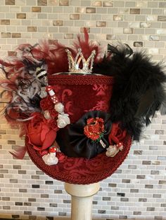 Alice In Wonderland Hat, Masquerade Ball Party, Alice In Wonderland Costume