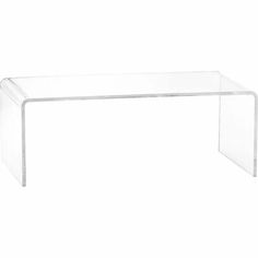 a clear plastic table on a white background