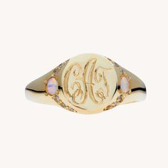 Isabel's Treasure Signet Ring Treasure Gold, Catbird Jewelry, Pinkie Ring, Diamond Signet Ring, White Diamond Ring, Pearl And Diamond Earrings, Gold Name Necklace, Gold Signet Ring, Favorite Daughter