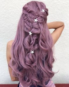 Hair Fun Colors, Faris Scherwiz, Random Hairstyles, Long Braided Hairstyles, Pink Blonde Hair, Hair Color Purple, Mermaid Hair, Box Braids Hairstyles