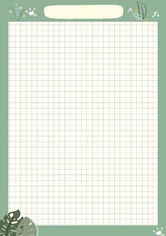 a blank paper with plants and leaves on it