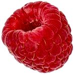 a raspberry is shown on a white background