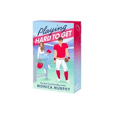 the book playing hard to get by monica murphy is shown in front of a white background