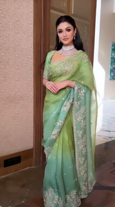 Silky Saree, Saree With Designer Blouse, Celebration Dance, Saree Wearing Styles, Indian Sari Dress, Blouse Designer, Saree Designer, Fashionable Saree Blouse Designs