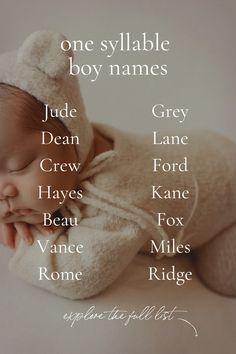 Searching for short boy names, but haven't found the *one* quite yet? *This* is the ultimate baby boy names list of one syllable boy names - perfect for 2025! Whether you love rare baby names or simple, sweet baby names, this hand-picked listed of baby name inspiration & boy name ideas is full of ACTUALLY MODERN baby names for your little one that you probably didn't realize are trending! (Including both baby names and meanings for each of our picks)