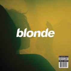 the cover art for blonde's album, featuring a silhouette of a man with headphones