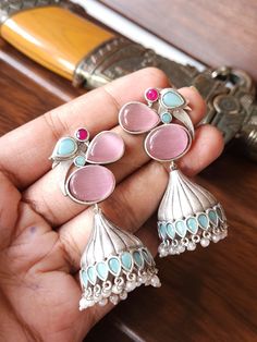 Desi Earrings, Trendy Silver Jewelry, Unique Wedding Jewelry, Oxidized Earrings, Jewellery Photography Inspiration, Fancy Jewellery Designs, Gold Necklace Indian Bridal Jewelry, Jewelry Photoshoot