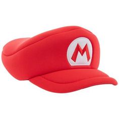 Size: One Size Fits Most Material: Fabric, Foam & Plastic Color: Red & White Age Grade: 14+ Quantity: 1 Capture an amazing fashion statement by wearing this Super Mario Cap. This large hat is styled like Mario's classic red cap with an embroidered "M" on the front. The plush material gives it a cartoonish look, as if it came straight from the one of the games. Put this cap on before you jump all the way from Gelato Beach to New Donk City!   *No discounts may be applied to “your price” or “reduce Mario Cap, Large Hat, Large Hats, Red Cap, Home Office Accessories, Amazing Fashion, The Games, Office Accessories, Frame Decor