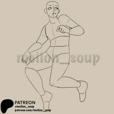 a drawing of a man running