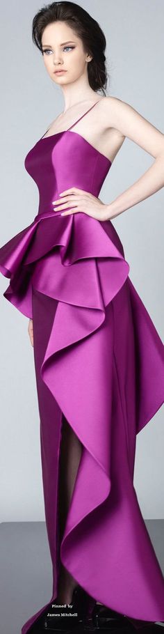 Edward Arsouni Fall-winter 2016-2017 Edward Arsouni, Fall Fashion 2016, Amazing Outfits, Purple Rain, Gorgeous Gowns, Purple Fashion, Style Chic, Beautiful Gowns, Couture Dresses