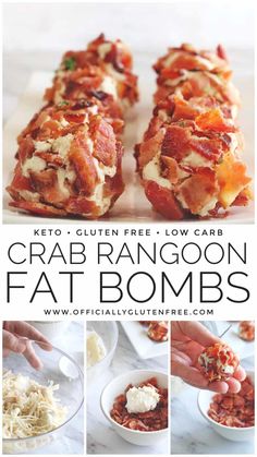 Bacon Crab Rangoon Fat Bombs | Savoury Keto Crab & Bacon Fatbombs Keto Diet List, Crab Rangoon, Diet Breakfast Recipes, Keto Fat, Low Carb Breakfast Recipes, Fat Foods, Best Keto Diet, Keto Recipes Dinner, Diet Help