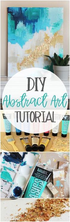 the process to make an abstract art project with acrylic paint