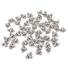 PRICES MAY VARY. Package includes: 50pcs bee spacer beads Size: 9x12mm/0.35x0.47inch These are tiny and adorable The bead is printed on both sides Great for jewelry making, craft project, costume design, etc Quantity: 50pcs
 Material: alloy
 Color: silver
 Size: 9x12mm/0.35x0.47inch
 Hole size: 1.5mm Diy Creative, Bracelet Necklace, Diy Handmade, Costume Design, Jewelry Making Beads, Spacer Beads, Necklace Pendant, Handmade Bracelets, Handmade Necklaces