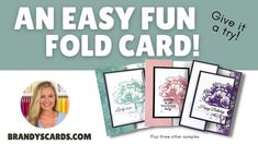 an easy and fun fold card with the words, give it a try