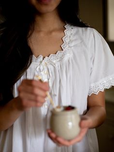 Santa Lucia Day, Candle Crown, The Woman In White, Cotton Nighties, White Nightgown, Spooky Stories, Cotton Nightgown, Long Sleeve And Shorts, Santa Lucia