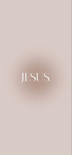 the word jesus is shown in white on a beige background with an image of a cross