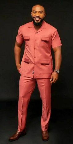 Formal Summer Sets With Short Sleeves, African Men Wear, Wedding Suit Groomsmen, Men African Wear, Suit Groomsmen, Latest African Wear For Men, Mens Traditional Wear, African Men Clothing, African Wear For Men