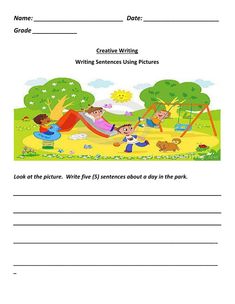 Creative Writing Worksheets For Class 3 Creative Writing For Class 3, Creative Writing Grade 1 Worksheets, 2nd Grade Story Writing, Creative Writing Kindergarten, Creative Writing Grade 1, Picture Story Writing For Grade 2, Write A Sentence About The Picture, Look At The Picture And Write Sentences, Picture Story Writing Grade 4