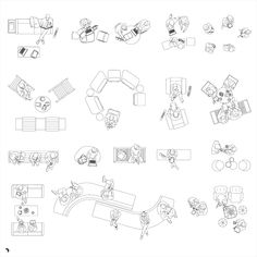 Cad Lounge & Breakroom Top View DWG | Toffu Co People Top View, Lounge Zone, Cad Library, Interior Architecture Drawing, Plans Architecture, Hotel Plan, Architecture People, Architecture Design Sketch, Architecture Design Drawing