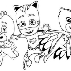 the pj masks coloring pages for kids to print out and color on their own