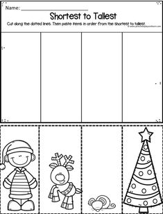 christmas themed worksheet for preschool