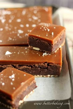 chocolate brownies with sea salt on top