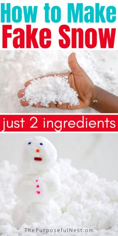 how to make fake snow just 2 ingredients