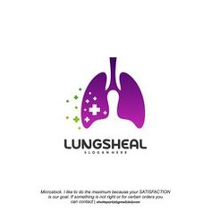 lungsheal logo design with cross and stars on white background for medical or health company