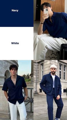 Blue Outfit Men, Classy Outfits Men, Color Combinations For Clothes, Stylish Men Casual, Street Style Outfits Men, Mens Casual Dress Outfits