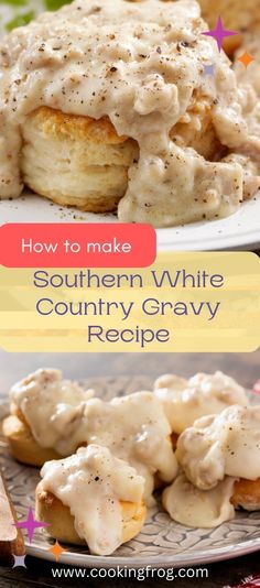 southern white country gravy recipe on a plate